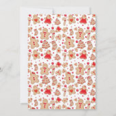 Gingerbrood Man met koekjes Rustic Whimsical Kaart (Achterkant)