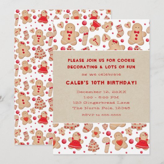 Gingerbrood Man met koekjes Rustic Whimsical Kaart (Voorkant / Achterkant)