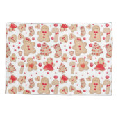 Gingerbrood Man met koekjes Rustic Whimsical Kussensloop (Achterkant)