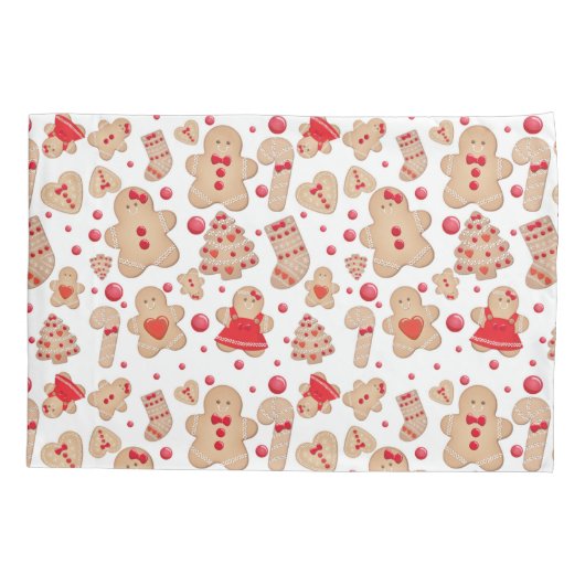 Gingerbrood Man met koekjes Rustic Whimsical Kussensloop (Achterkant)