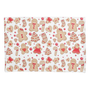 Gingerbrood Man met koekjes Rustic Whimsical Kussensloop