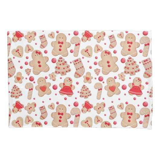 Gingerbrood Man met koekjes Rustic Whimsical Kussensloop (Voorkant)