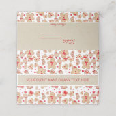 Gingerbrood Man met koekjes Rustic Whimsical Plaatskaartje (Buitenkant ongevouwen)