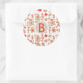 Gingerbrood Man met koekjes Rustic Whimsical Ronde Sticker (Tas)