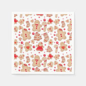 Gingerbrood Man met koekjes Rustic Whimsical Servetten (Voorkant)