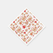 Gingerbrood Man met koekjes Rustic Whimsical Servetten (Hoek)