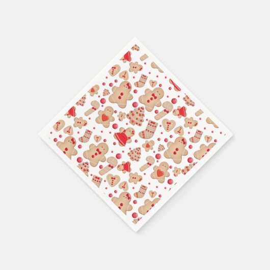 Gingerbrood Man met koekjes Rustic Whimsical Servetten (Hoek)