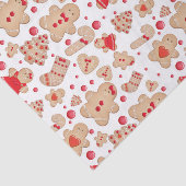 Gingerbrood Man met koekjes Rustic Whimsical Tissuepapier (Detail)