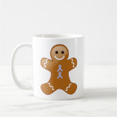 Gingerbrood Man met Light Blue Ribbons Koffiemok (Links)