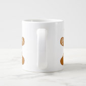 Gingerbrood Man met Lime Green Awareness Ribbons Grote Koffiekop (Achterkant)