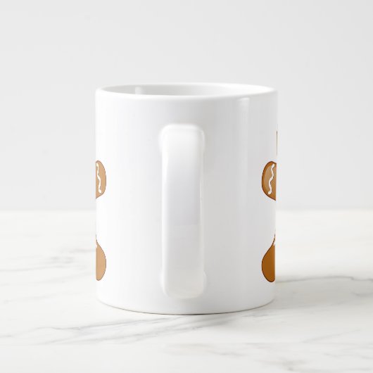 Gingerbrood Man met Lime Green Awareness Ribbons Grote Koffiekop (Achterkant)