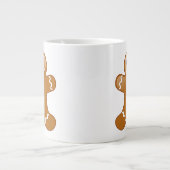 Gingerbrood Man met Lime Green Awareness Ribbons Grote Koffiekop (Voorkant)