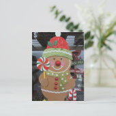 Gingerbrood Man met Lollipop Briefkaart (Staand voorkant)