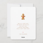 Gingerbrood-man met moderne Waterverf Feestdagenkaart (Achterkant)