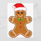 Gingerbrood man met pet briefkaart (Voorkant)
