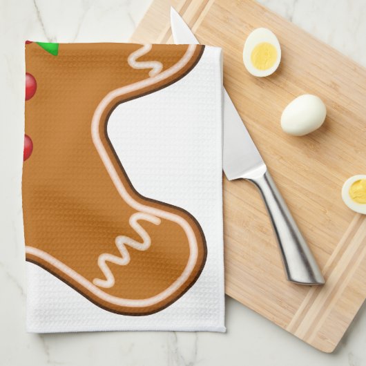 Gingerbrood man met pet theedoek (Quarter Fold)