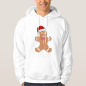 Gingerbrood Man met Santa Hat Hoodie (Voorkant)