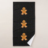 Gingerbrood Man met springen Badhanddoek (Badhanddoek)