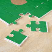 Gingerbrood Man met Vertical Custom Name Jigzaag Legpuzzel (Zijkant)