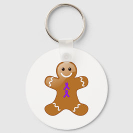 Gingerbrood Man met Violet Ribbons Sleutelhanger