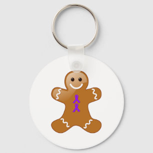 Gingerbrood Man met Violet Ribbons Sleutelhanger