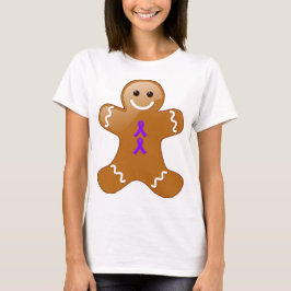 Gingerbrood Man met Violet Ribbons T-shirt