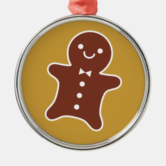 Gingerbrood Man Metalen Ornament (Voorkant)