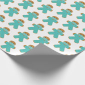 Gingerbrood Man Nurse Doctor Scrubs Cadeaupapier (Hoek)