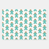 Gingerbrood Man Nurse Doctor Scrubs Inpakpapier Vel (Voorkant 2)