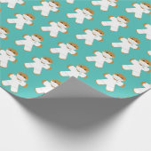 Gingerbrood Man Nurse Doctor White Scrubs Cadeaupapier (Hoek)