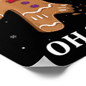 Gingerbrood Man Oh Magnetisch kerstkoekjeskostuum  Poster (Hoek)