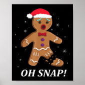 Gingerbrood Man Oh Magnetisch kerstkoekjeskostuum Poster (Voorkant)