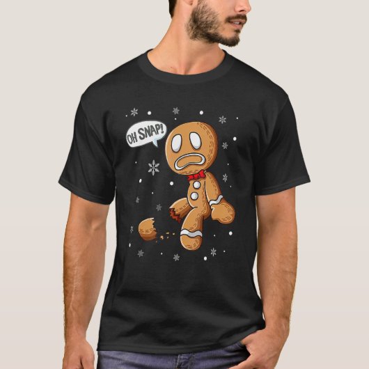 Gingerbrood Man Oh Magnetisch kerstkoekjeskostuum T-shirt (Voorkant)