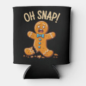 Gingerbrood Man Oh onverwacht kerstkoekje Baken Blikjeskoeler (Voorkant)