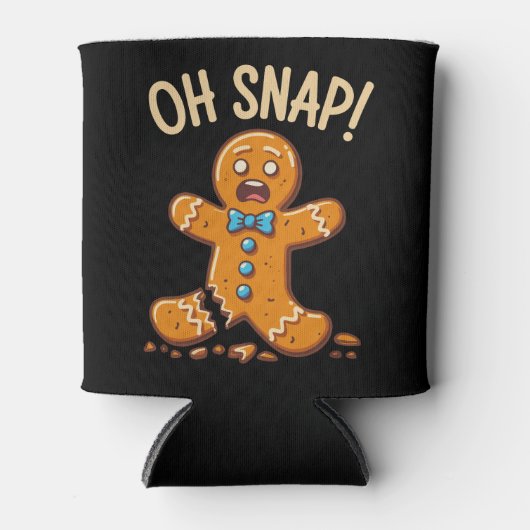 Gingerbrood Man Oh onverwacht kerstkoekje Baken Blikjeskoeler (Voorkant)