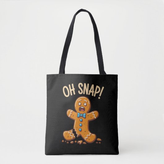 Gingerbrood Man Oh onverwacht kerstkoekje Baken Tote Bag (Voorkant)