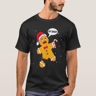 Gingerbrood Man Oh Snap-kerstfamilie Baking Co T-shirt