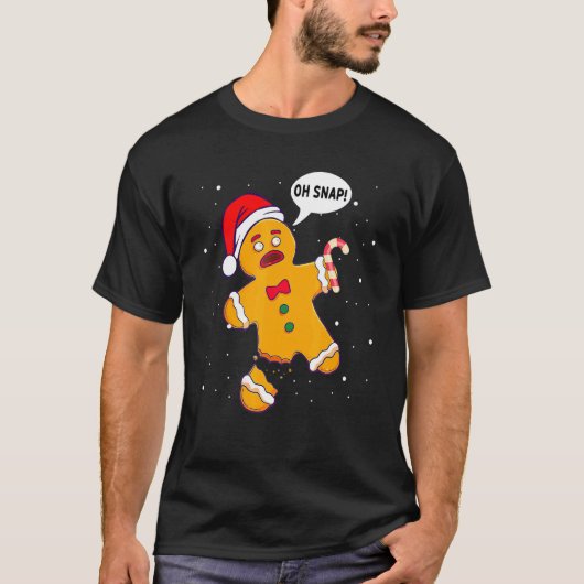Gingerbrood Man Oh Snap-kerstfamilie Baking Co T-shirt (Voorkant)
