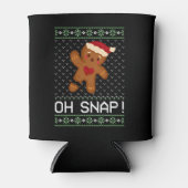 Gingerbrood Man Oh Snap Kerstmis Blikjeskoeler (Voorkant)