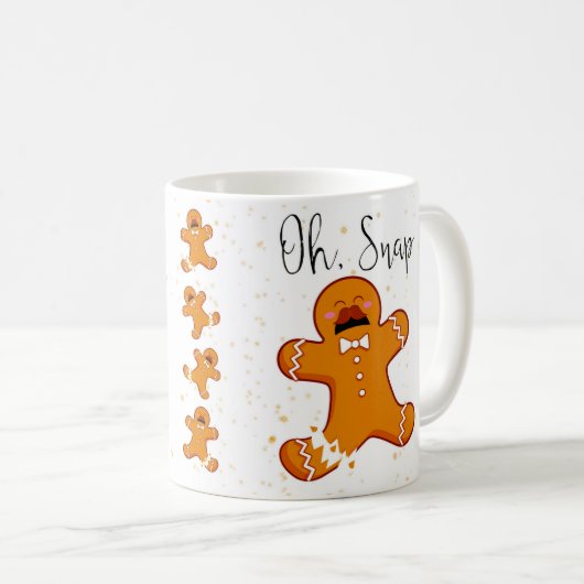 Gingerbrood Man | Oh Snap | Vakantiegeld Mok (Voorkant rechts)