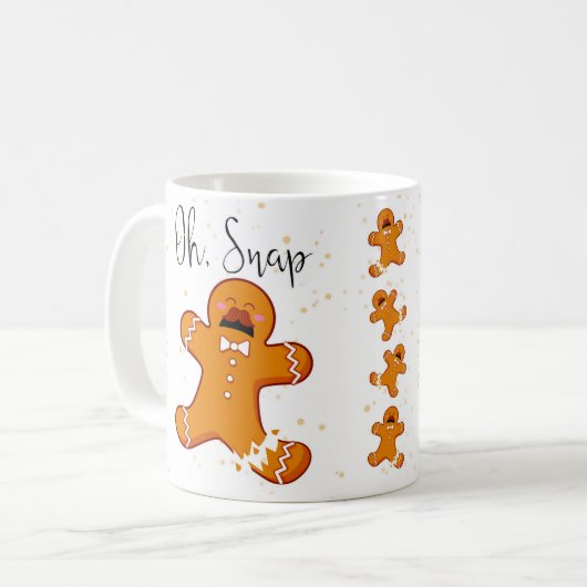 Gingerbrood Man | Oh Snap | Vakantiegeld Mok (Voorkant links)