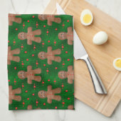 Gingerbrood Man over Groen Theedoek (Quarter Fold)
