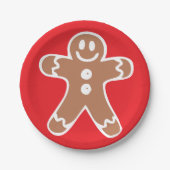 Gingerbrood Man Papieren Bordje (Voorkant)