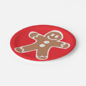 Gingerbrood Man Papieren Bordje (Gekanteld)