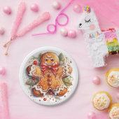 Gingerbrood Man Papieren Bordje (Feest)