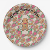 Gingerbrood Man Papieren Bordje (Voorkant)