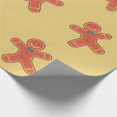 Gingerbrood Man Pattern Cadeaupapier (Hoek)