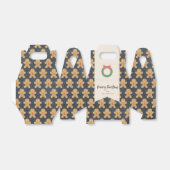 Gingerbrood Man Pattern Chalkboard Holiday Bedankdoosjes (Uitgevouwen)