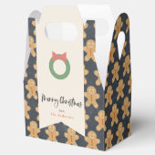 Gingerbrood Man Pattern Chalkboard Holiday Bedankdoosjes (Geopend)