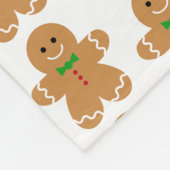Gingerbrood Man Pattern Fleece Deken (Hoek)